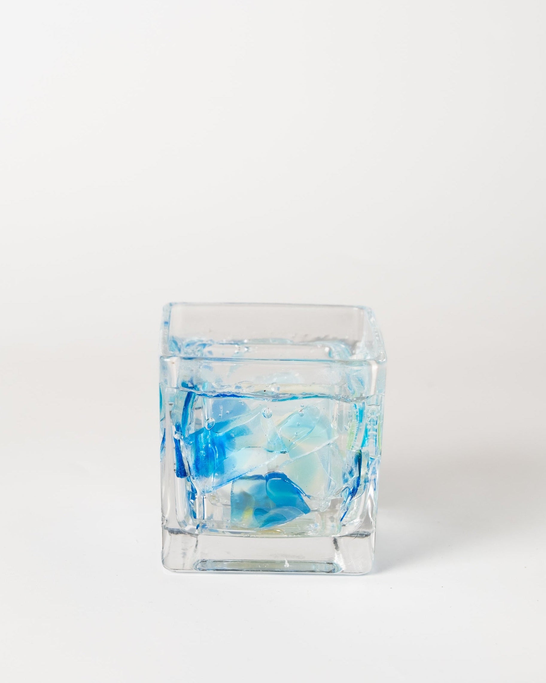 Square Ryukyu Fragment Candle +Tea Candle 4pcs Set